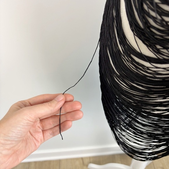 Thistle and Spire Fringe Benefts Slip in Black Size M/L - Picture 7 of 13